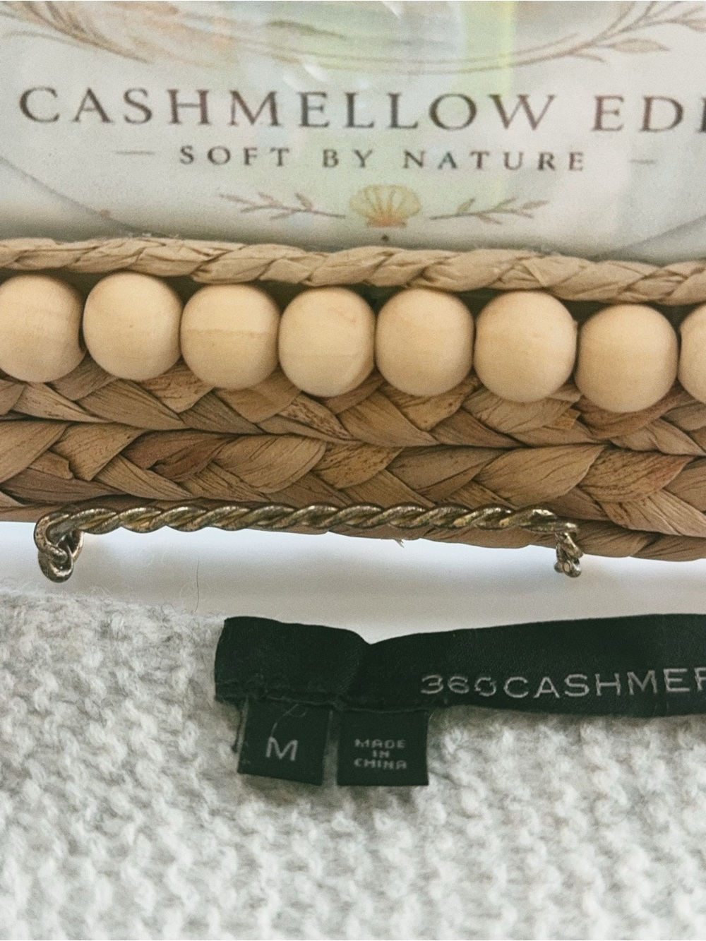⭐ 360 Cashmere • 100% Cashmere Star Sweater • Winter Oat • Size M - Picture 6 of 12